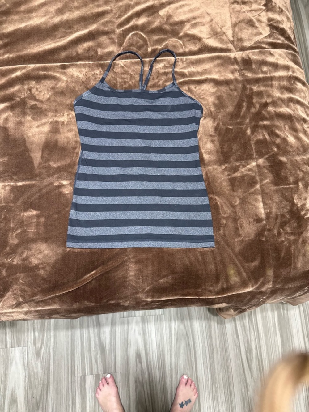 Woman’s size 6 Lululemon Striped tank with bra